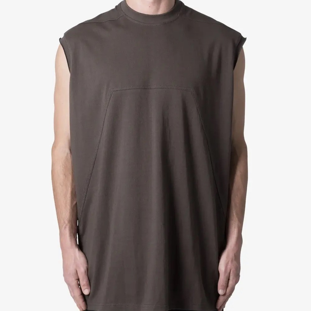 Mnml Vintage Sleeveless Elongated Dark Gray Shirt Mens Size XL